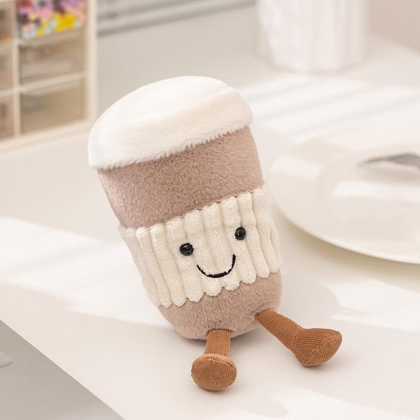 KreskóWkowa Pluszowa Lalka Ciastko Cynamonowy Czajniczek FiliżAnka Kawy MięKka Zabawka Dekoracja Domu Prezent Na Urodziny Dziecka See Choose Option Beige-image