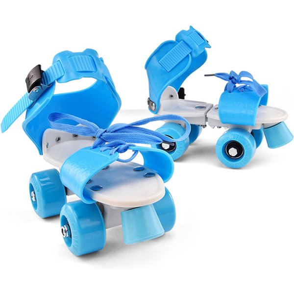 Patines De Ruedas Para NiñOs De TamañO Ajustable, Patines De Doble Fila, Zapatos De Patinaje, Patines De Ruedas Dobles Para Azul-image