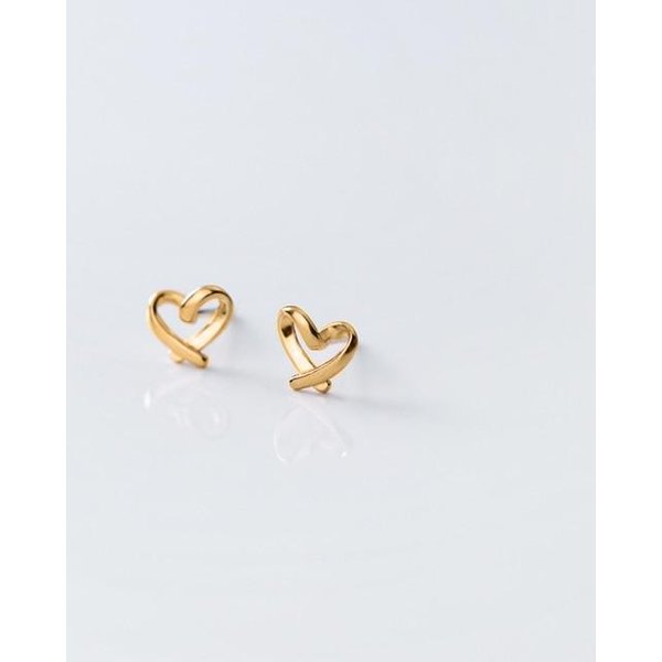 Pendientes PequeñOs De Plata De Ley 925 Para Mujer, Piercing Para La Oreja, Pendientes De Plata De Ley 925, Pendientes De CorazóN, Plata 925 Oro-image