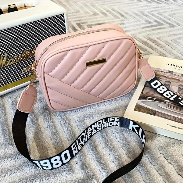 Damska Modna Torebka Crossbody Z Pikowanym Wzorem, Ze Sztucznej SkóRy, Codzienna Torebka Na Ramię Z Regulowanym Paskiem-image