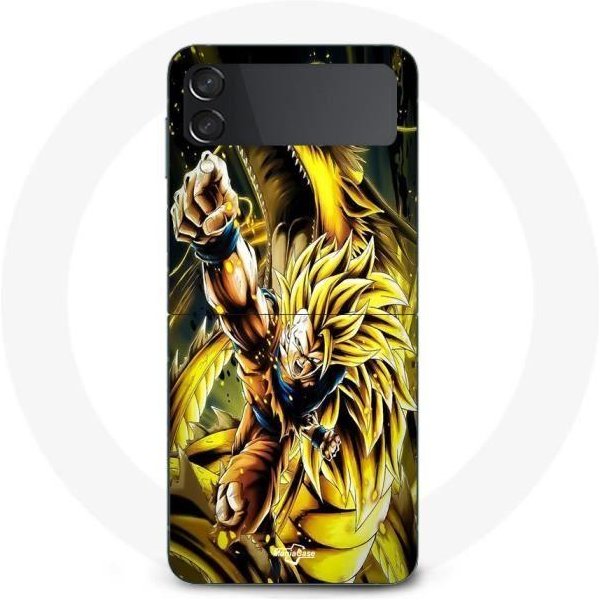 Oque Samsung Galaxy Z Flip4 Son Goku Super Saiyan SSJ3 Attaque Point Dragon-image