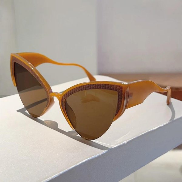 Stylowe Damskie Okulary PrzeciwsłOneczne Kammpt O KształCie Kocich Oczu, Gradientowe, Modne, Luksusowy Design, Oversize As Picture Shows-image