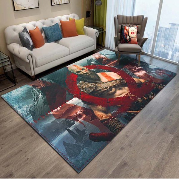 15 RozmiaróW Kratos God-Of-War Dywan Gamerowski DużY, Dywan Do Salonu Sypialni Sofa Wycieraczka Dekoracja, Mata PodłOgowa AntypośLizgowa Do Zabawy Dla Dzieci 40X60Cm (16X24In)-image
