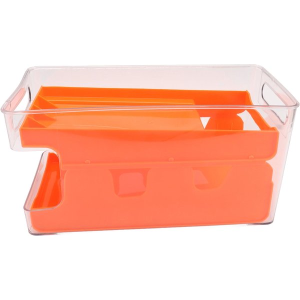 Estante De 2 Niveles Para Latas De Refresco, Soporte Para Almacenamiento De Latas De Bebidas, Soporte Para Latas Para Despensa, Refrigerador, Gris-image