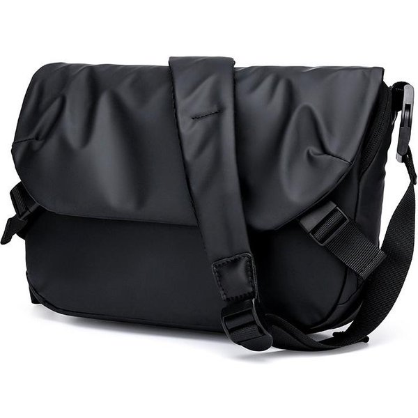 Bolso Bandolera, Bolso De Hombro ÚNico Para Hombre, Bolso De Cartero De Moda, Bolso Cruzado Casual Para Estudiante, Bolso Para Hombre De Tela Oxford Negro-image