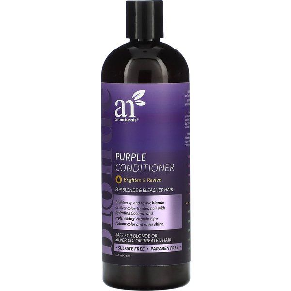 Artnaturals, Acondicionador Morado, Equilibrio Y Tono Del Color, 16 Fl Oz (473Ml) Blue-image