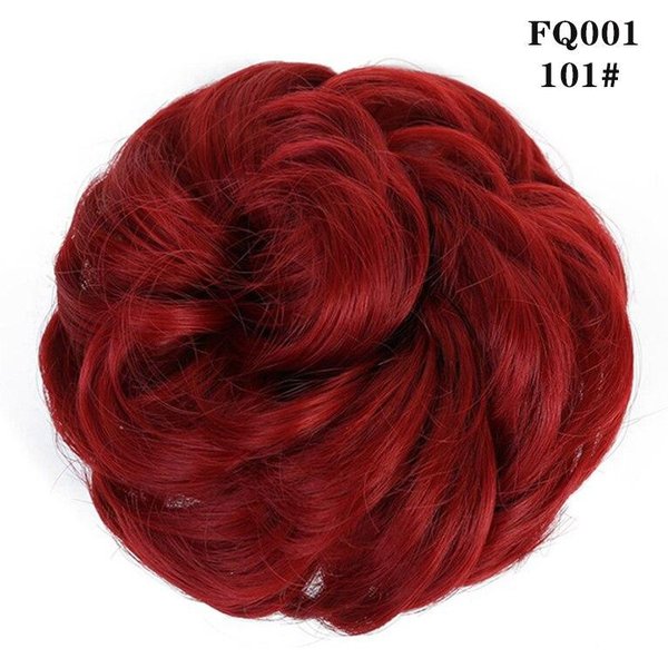 Lupu Syntetyczny Chignon Messy Scrunchies Gumką Do WłOsóW Kok Prosto Updo Hairpiece WłóKna Wysokotemperaturowe Naturalne Sztuczne WłOsy Black-image