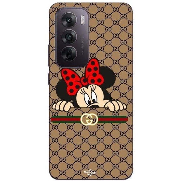 Etui Na Telefon - Maniacase - Oppo Reno 12 Pro 5G - Silikonowe - MięKkie - Minnie Gucci-image