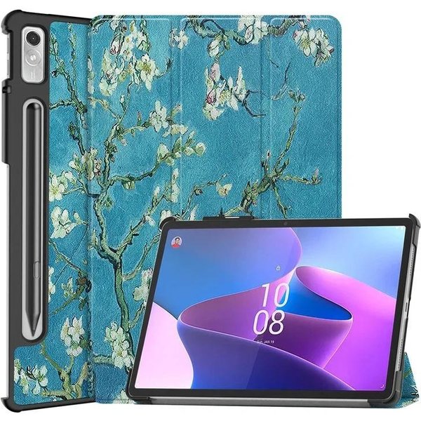 Etui Do Lenovo Tab P12 12,7 Cala Lekkie Etui Z Podstawką Tri-Folding SkóRzane Etui Na Tablet Do Xiaoxin Pad Pro 12,7 12 7 TB371FC Tab P12 2023 12.7-image