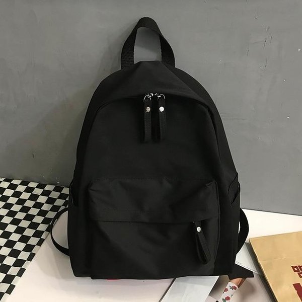 Mochila De Moda, Mochila De Lona Para Mujer, Bolso De Hombro Antirrobo, Nuevo Bolso Escolar Para Chicas Adolescentes, Mochila Escolar Para Mujer Negro-image