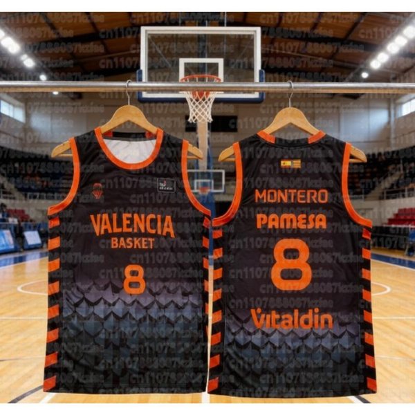 Nueva Camiseta De Baloncesto Valencia Basket Moderna Impresa En 3D EspañA Para Adultos Y NiñOs Transpirable Secado RáPido CóModa Ropa Deportiva 6XL-image