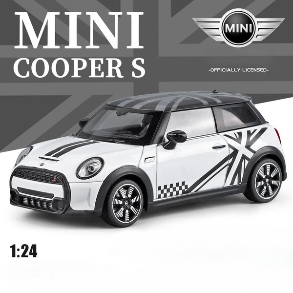 Oficjalnie Licencjonowany 1:24 Mini Cooper Model Samochodu Ze Stopu Metalowego Diecast Zabawkowy Pojazd Z NapęDem Cofanym ŚWiatłEm DźWięKiem Kolekcja Miniaturowa Voiture-image