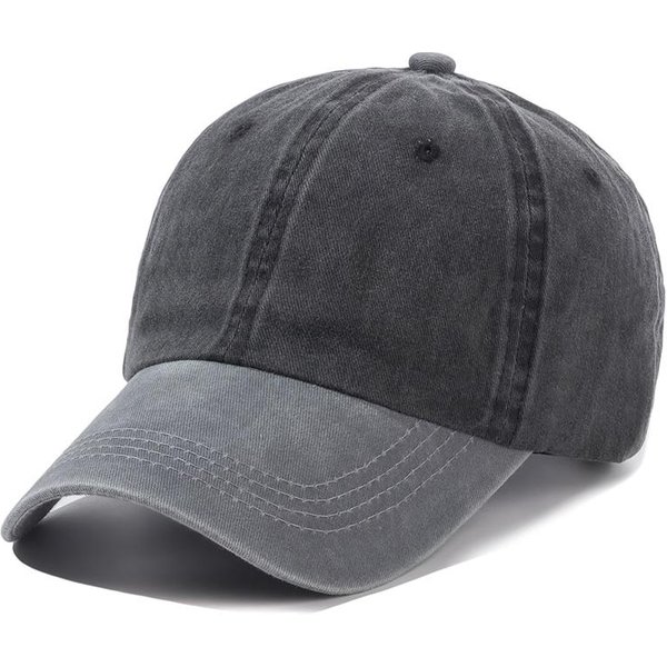 Venta Caliente Gorra Unisex Costuras Bicolor AlgodóN Lavado Gorra De BéIsbol Hombres Y Mujeres Casual Ajustable Sombreros Para Exterior 54Cm-60Cm-image