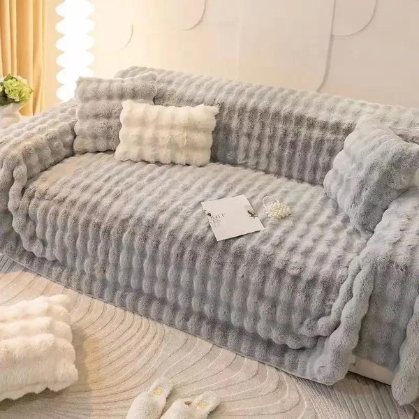 Toalla De Sofá De Felpa Gruesa De Invierno Para Sala De Estar, Funda De Sofá Universal NóRdica, Funda De Sofá, Manta, CojíN, DecoracióN Del Hogar 130X180Cm-image