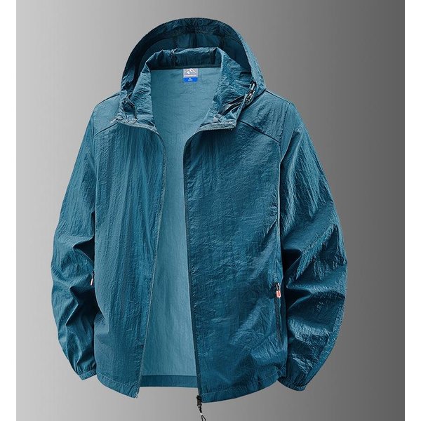 Chaquetas Impermeables De Verano Para Senderismo Para Hombre, Pesca, Ciclismo, Con Capucha, Para Gimnasio, Deportes, Correr, Abrigo Fino Protector Solar Para Exteriores, Ropa XL-image