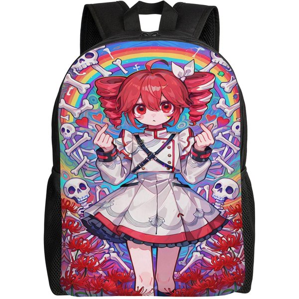 Kasane Teto Chleb BliźNiaczki Uroczy Plecak Damski WzóR Plecaki Poliester Kawaii Plecaki Do SzkołY PodróżNe Wysokiej JakośCi Plecak One Size-image