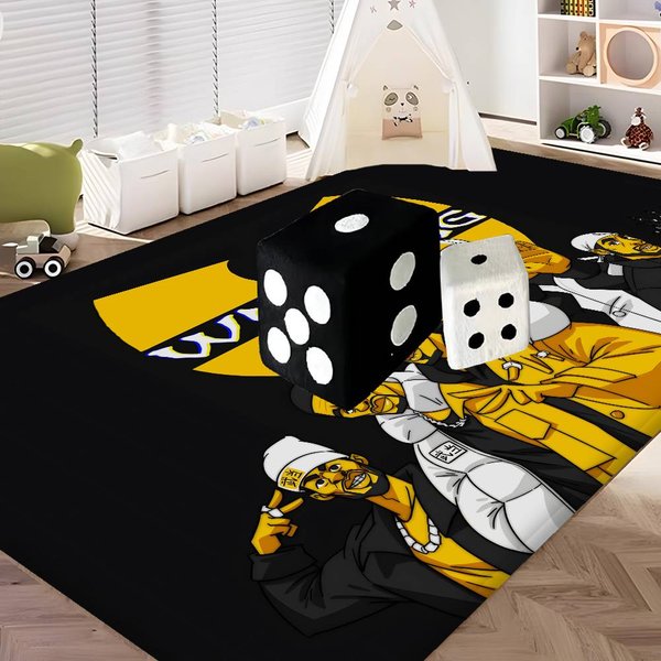 Grupa Hip Hopowa Wu Tang Mata ŁAzienkowa PokóJ DziecięCy Dekoracja Sypialni Balkon Mata WejśCiowa AntypośLizgowa Salon Dywanik Powitalny 40X60 Cm-image