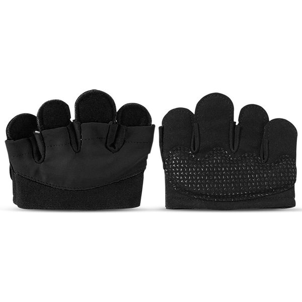 Guantes Antideslizantes Del Entrenamiento Del Gimnasio Para Los Guantes De La Gimnasia De La Yoga De La Aptitud Del Entrenamiento De Los Pull-Ups Del Levantamiento De Pesas Para M Negro-image