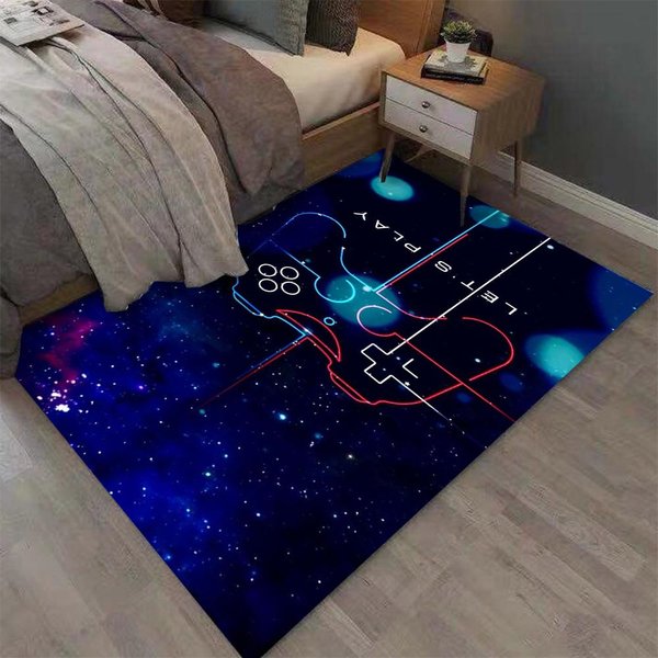 KreskóWkowy Gracz Gra Gamepad Dywanik Dywanik Do Salonu Pokoju DziecięCego Sofa Kuchnia Wycieraczka Dekor Dziecko AntypośLizgowa Mata PodłOgowa 40X60CM Gray-image