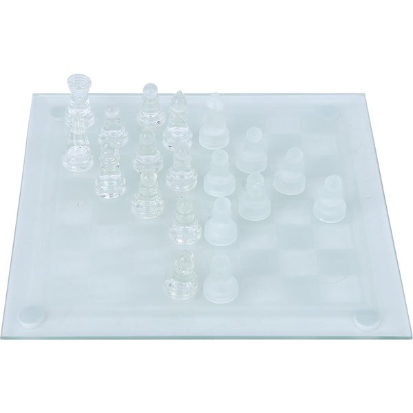 25X25Cm Matowe SzkłO KryształOwe Szachy MięDzynarodowe 1 Szachownica I 32 Figury White-image