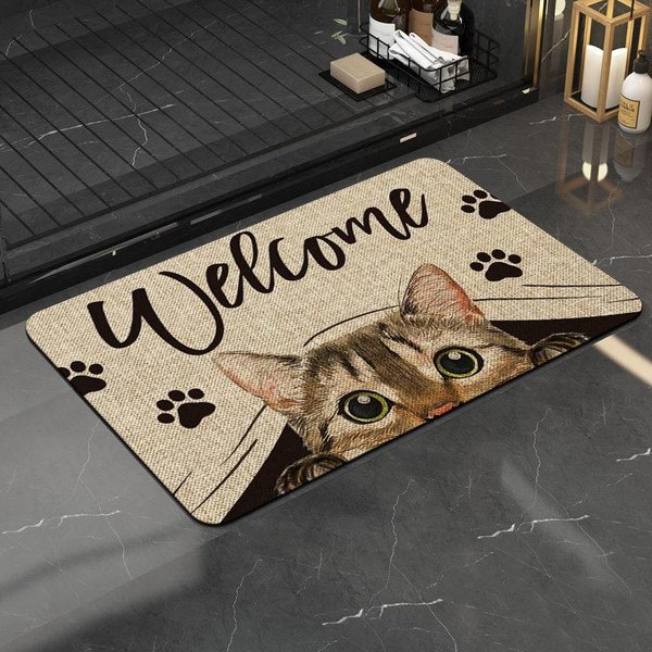 Alfombra Animal Felpudo Hogar Dormitorio Cocina Alfombra Antideslizante Felpudo Para Puerta De Entrada 45X75-image