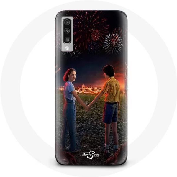 Funda - Samsung - Galaxy A70 - Flexible - Negra - Stranger Things-image