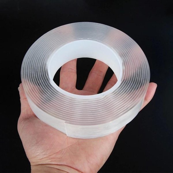 Cinta Adhesiva Superfuerte De Doble Cara, Cinta Adhesiva Extrafuerte Antideslizante, Cinta Transparente Impermeable Para Cocina Y BañO 5M*20Mm Transparente-image