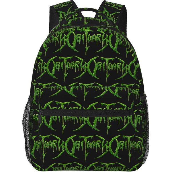Nekrolog Przyczyna ŚMierci Plecaki Z Krwistym Logo ChłOpcy Dziewczynki Plecak Na KsiążKi Dzieci Torby Szkolne KreskóWkowy Plecak Na Laptop Torba Na Ramię One Size-image