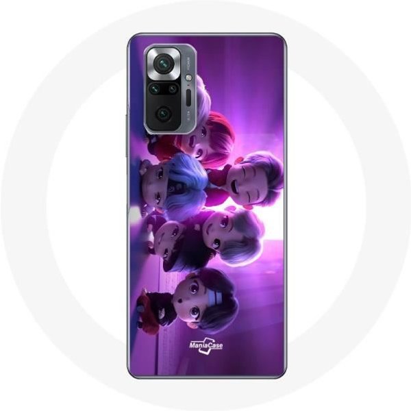 Funda - BTS - Xiaomi Redmi Note 10 Pro - Silicona - Flexible - Morado Negro-image