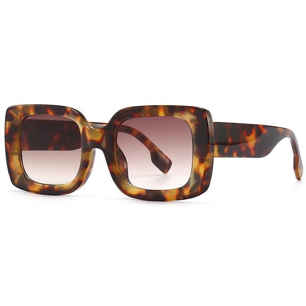 Gafas De Sol Cuadradas De Marco Grande De DiseñAdor De Lujo CláSico UV400 Para Mujeres Hombres Moda Vintage Gafas De Sol Para Viaje As The Picture-image