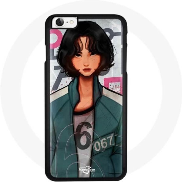 Funda De TeléFono - Squid Game - Iphone 7 - DiseñO Inspirado En La Serie - Flexible - Negra-image