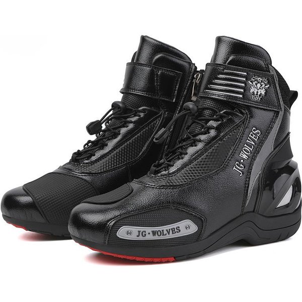 Oryginalne SkóRzane Buty Motocyklowe, Buty Motocyklowe Do Jazdy, MęSkie CałOroczne Buty Motocyklowe Terenowe, Buty WyśCigowe Do Kostki 39-image