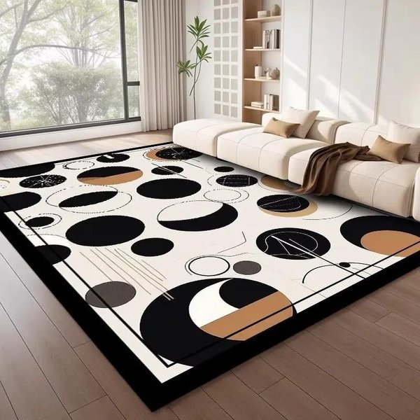 Alfombras Modernas Estilo NóRdico Alfombras De Mesita De Noche Para Dormitorio Alfombra De Suelo DecoracióN De Sofá De Sala De Estar Boho Alfombra Antideslizante DecoracióN Del Hogar Alfombras Grandes 120*160Cm-image