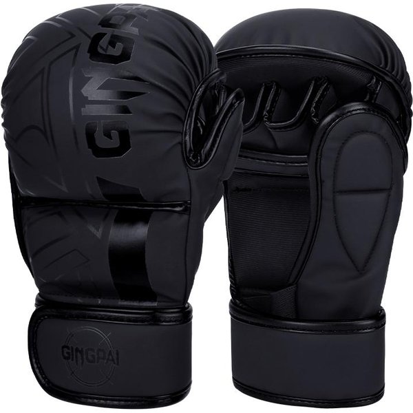 Profesjonalne RęKawice Bokserskie MMA PółPalczaste RęKawice Treningowe Sandbag Karate Muay Thai PU DorosłE Dzieci Pogrubione WyposażEnie Bokserskie L-image