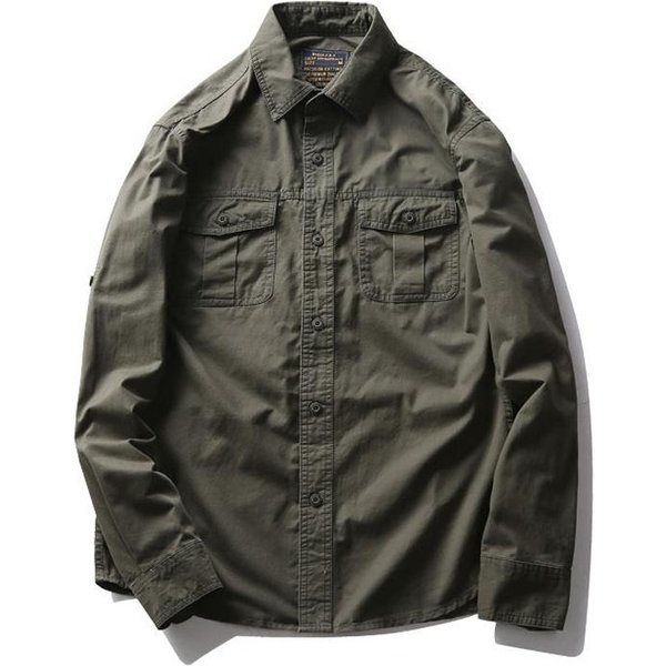 Camisa Fina De Manga Larga Para Hombre De Primavera Y OtoñO. 3XL Gray-image