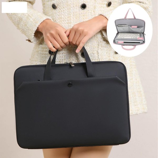 Bolsa Para PortáTil Para Macbook Air Pro 16 Funda PortáTil 13.3 14 15.6 Pulgadas HP Huawei Lenovo Dell Funda Bolsita Maletines De Hombro For 13-14 Inch Negro-image