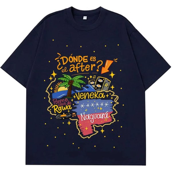 Rawayana ¿Donde Es El After_ Tour 2026 Camiseta GráFica Para Hombre Mujer Tendencia EstéTica Camiseta Verano Holgada Casual Camisetas De AlgodóN Top L-image