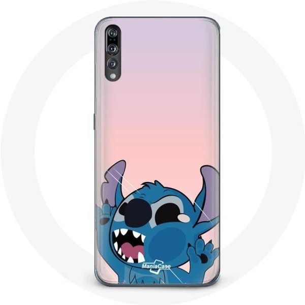 Funda - Huawei - P20 - Flexible - Rosa - Stitch Con La Nariz En El Aire Color Rosa-image