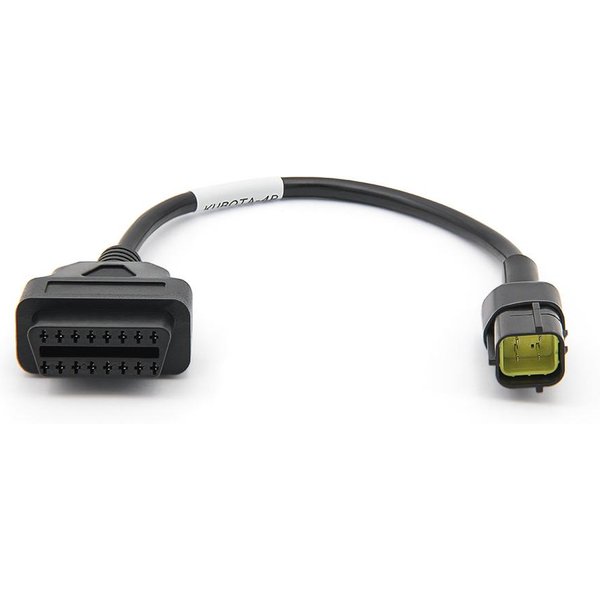 Kabel RozszerzająCy Kubota Diagmaster 4-Pin Na Obdii 16-Pin Pasuje Do Kubota 4PINOWEGO NarzęDzia Diagnostycznego/Skanera/Czytnika KodóW Takeuchi Black-image
