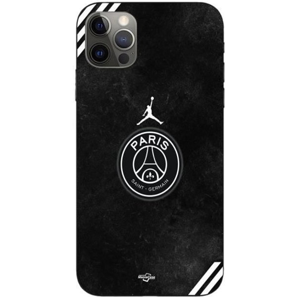 Etui - Maniacase - Iphone 14 Pro Max - Czarne - Logo PSG - MięKkie Czarny-image