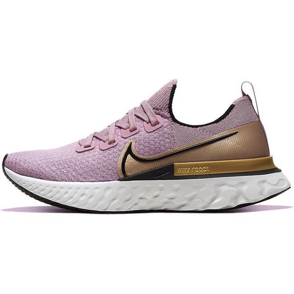 Nike React Infinity Run Flyknit ŚLiwkowy Fiolet Metaliczne ZłOto (Kobiety) 36.5 Gray-image