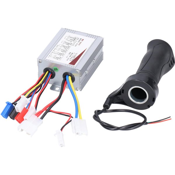 Controlador De Velocidad Con Escobillas De 36V 500W Con Juego De PuñO Acelerador Para Bicicleta EléCtrica, Scooter, Triciclos Black-image