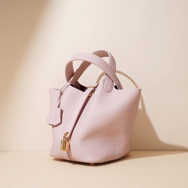 Bolso De Piel De Vaca, Bolso De Cuero Genuino, DiseñO De Nicho Para Mujer, Textura Avanzada, Bolso De Mano De Gran Capacidad, Bolso Tipo Cubo.-image