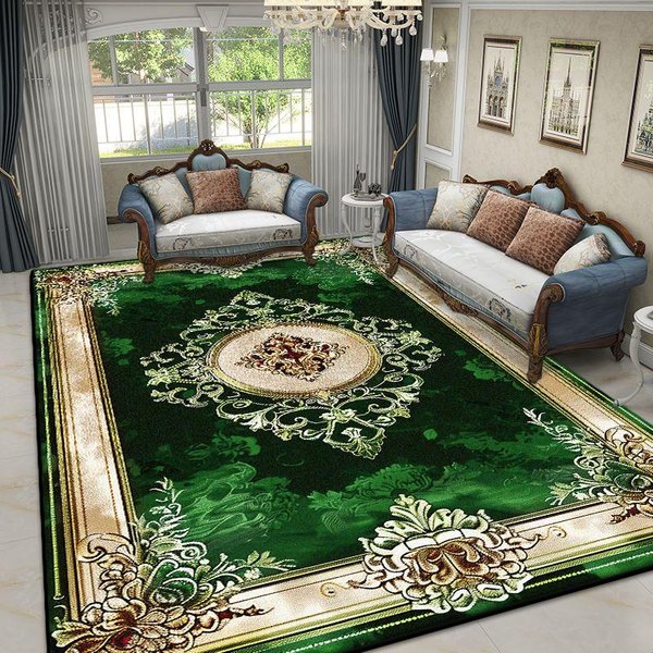 Luksusowe Dywany Retro Do Salonu Dekoracja Europejska Dywany Na Dużą Powierzchnię Domową 200X300 Dywan Do Sypialni Salonu Zmywalne Maty PodłOgowe 160*230Cm-image
