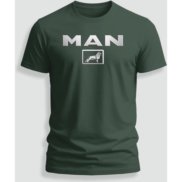 Koszulka Z Zabawnym Logo MAN Trucks Rozmiar S-5XL Wyprodukowano W USA L Gray-image