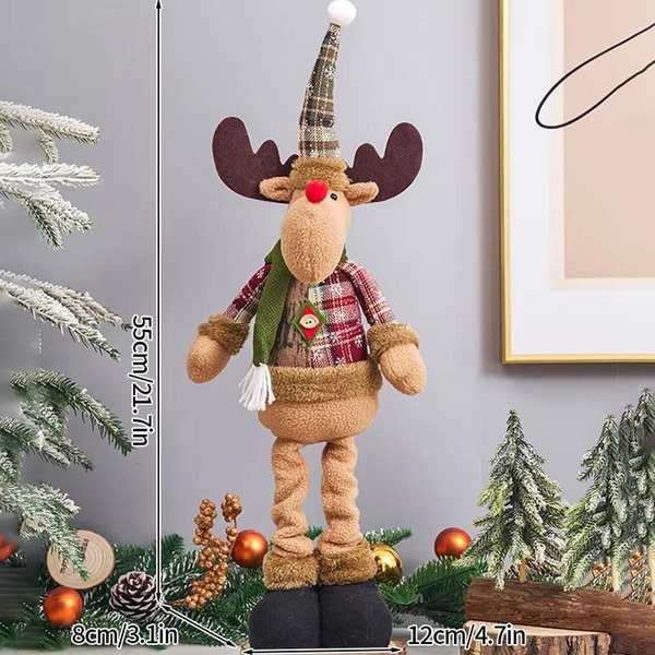 MuñEco NavideñO TelescóPico Decoraciones Feliz Navidad Papá Noel MuñEco De Nieve Reno Adornos Navidad Xmas Regalos-image
