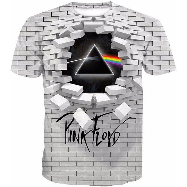 Europa I Stany Zjednoczone Pink Floyd 3D Druk Cyfrowy LuźNa Koszulka Z KróTkim RęKawem Xxxxl-image
