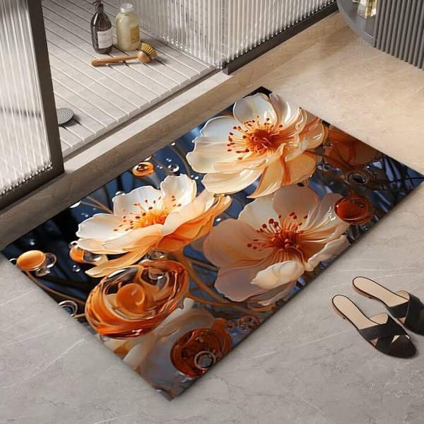 Alfombra De Diatomita Con Forma Especial Alfombra De Pie Para BañO Antideslizante Absorbente Alfombra Para Puerta De Inodoro Alfombra Para Puerta De Inodoro 40 * 60Cm-image