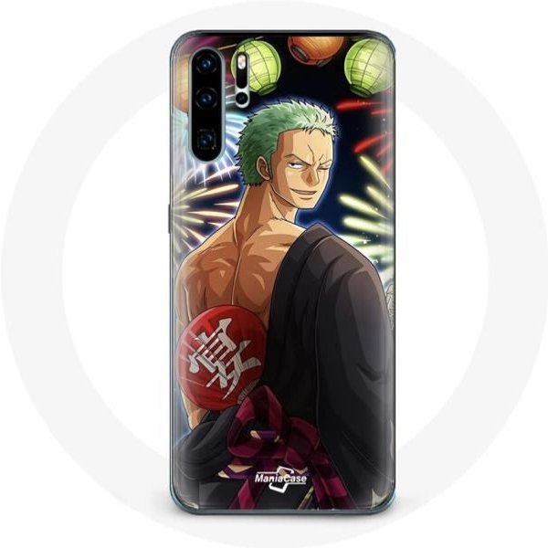 Funda - Maniacase - Huawei P30 Pro - One Piece Feliz Navidad - Anime Manga - Flexible Negro-image