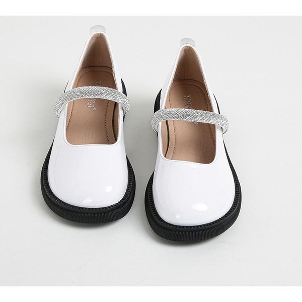 Buty Damskie Mary Jane Ze SkóRy Lakierowanej, Na Grubym Obcasie, Mokasyny Retro, DużE Rozmiary, Buty Damskie 37 Gray-image